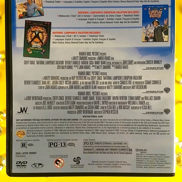 Vacation 3 Movie Collection DVD: Vacation, European Vacation, Vegas Vacation - Picture 5 of 16